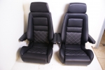 RECARO SLECIALIST L MIT 4 ARMLEHNE RAUTEMUSTER LEDER NEU BEZOGEN