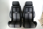 RECARO MODULAR LS PAAR LEDER-STOFF NEU BEZOGEN